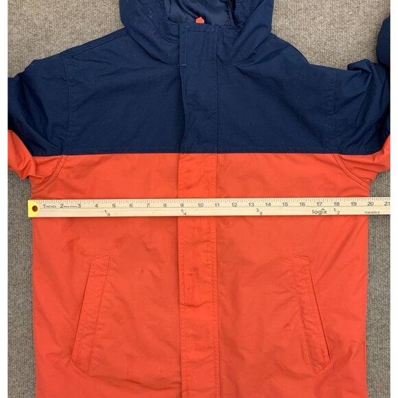 Lands End Jacket Boys M (10-12) Squall Waterproof Nylon Hooded Insulated Zip-Up - Picture 4 of 9